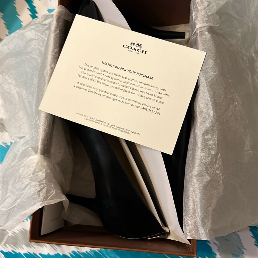 COACH Grand Box Calf Heels | 8M
